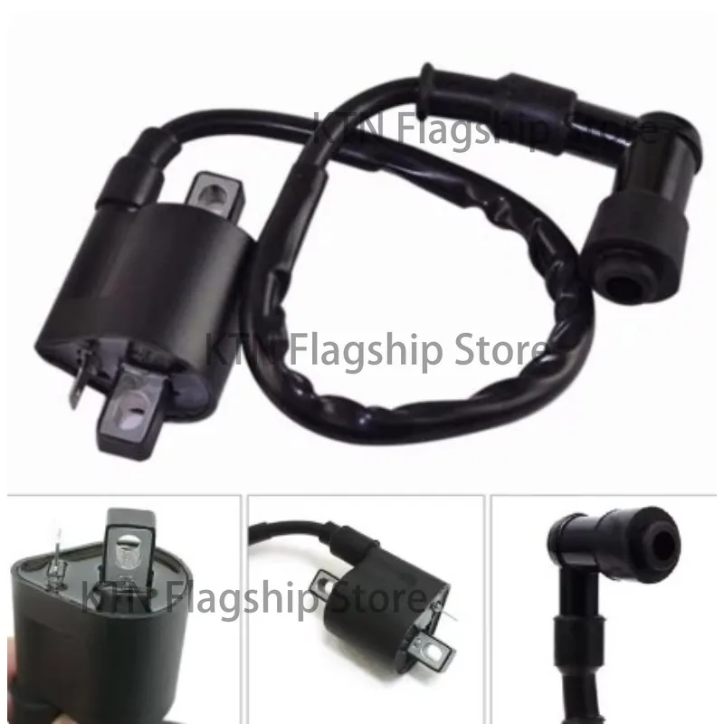 Motorcycle ignition coil High voltage coil black, suitable for ATV scooters CG125cc 150cc 200cc kart off-road motorcycles