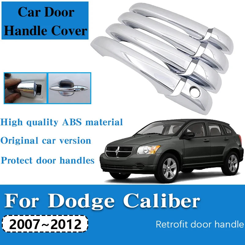 For Dodge Caliber 2007 2008 2009 2010~2012 Car Door Handle Cover Stickers Auto Exterior Scratch Protective Decor Car Accessories