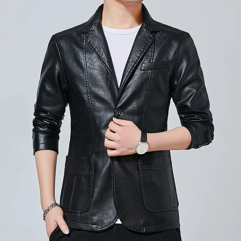 Crocodile Famous brand mens leather jackets and coats Men's Leather Jackets Casual Motorcycle PU Jacket Biker Leather Coats