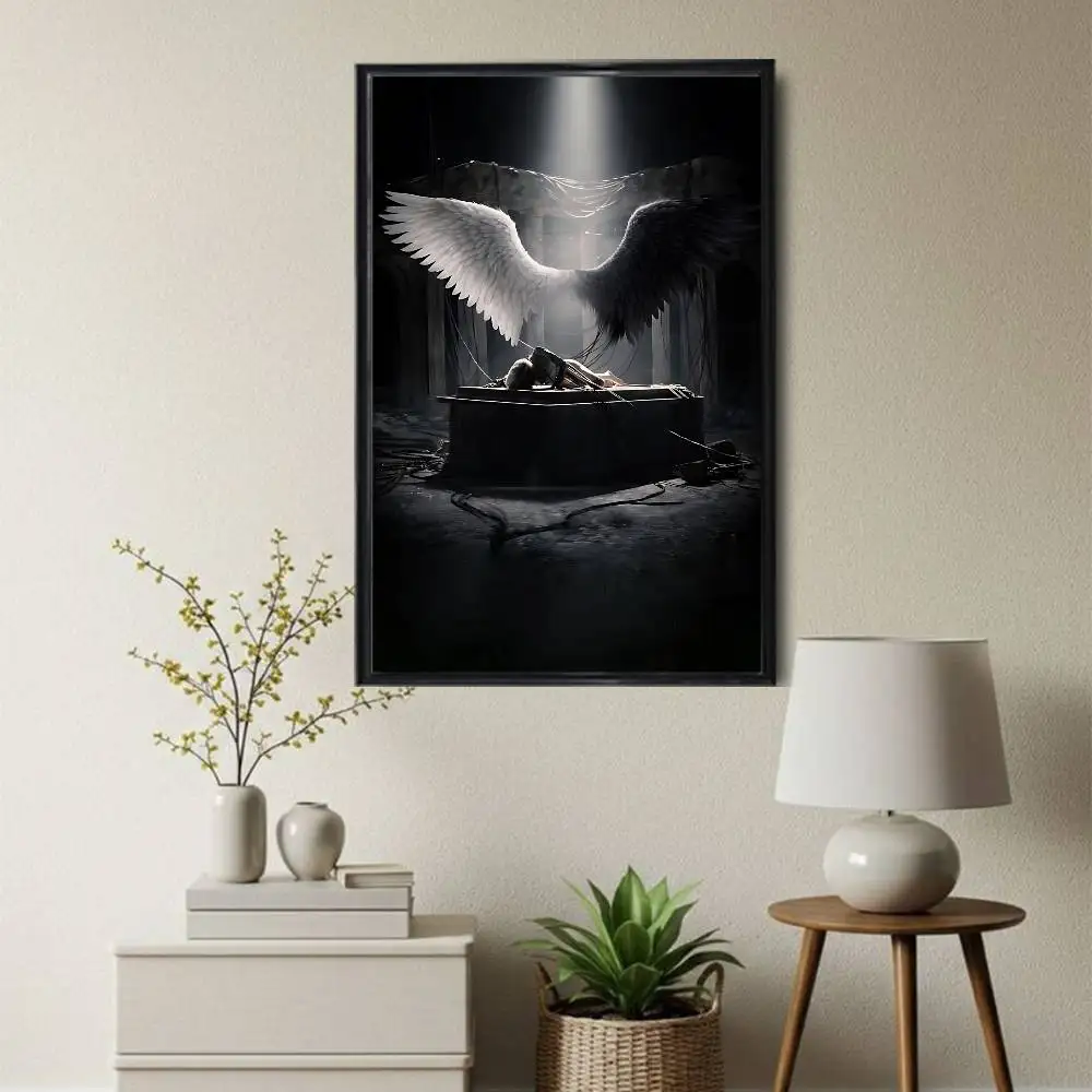 goddess has descended Bad Angel LISA Poster Prints Wall Art Picture Painting Gift Living Room Restaurant Bar Large Dec Sticker