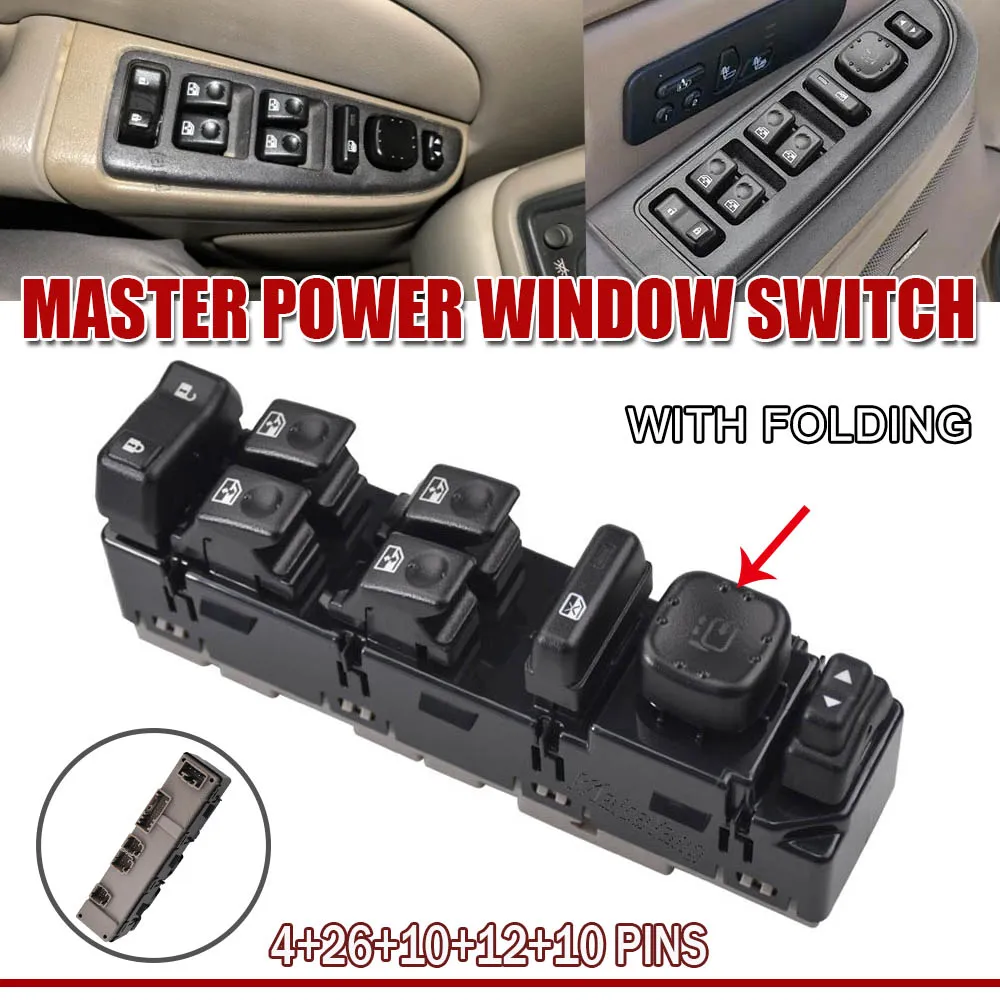 15883319 Window Control Switch For GMC Sierra Yukon XL Chevrolet