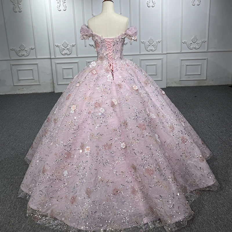 Gorgeous Quinceanera Dresses Organza Ball Gown Appliques Sweetheart Quinceanera 2023 Pink Flowers DY6571 Bar Mitzvah