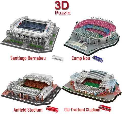 A large 3D paper stadium puzzle model for passionate  football fans to fight with your home team