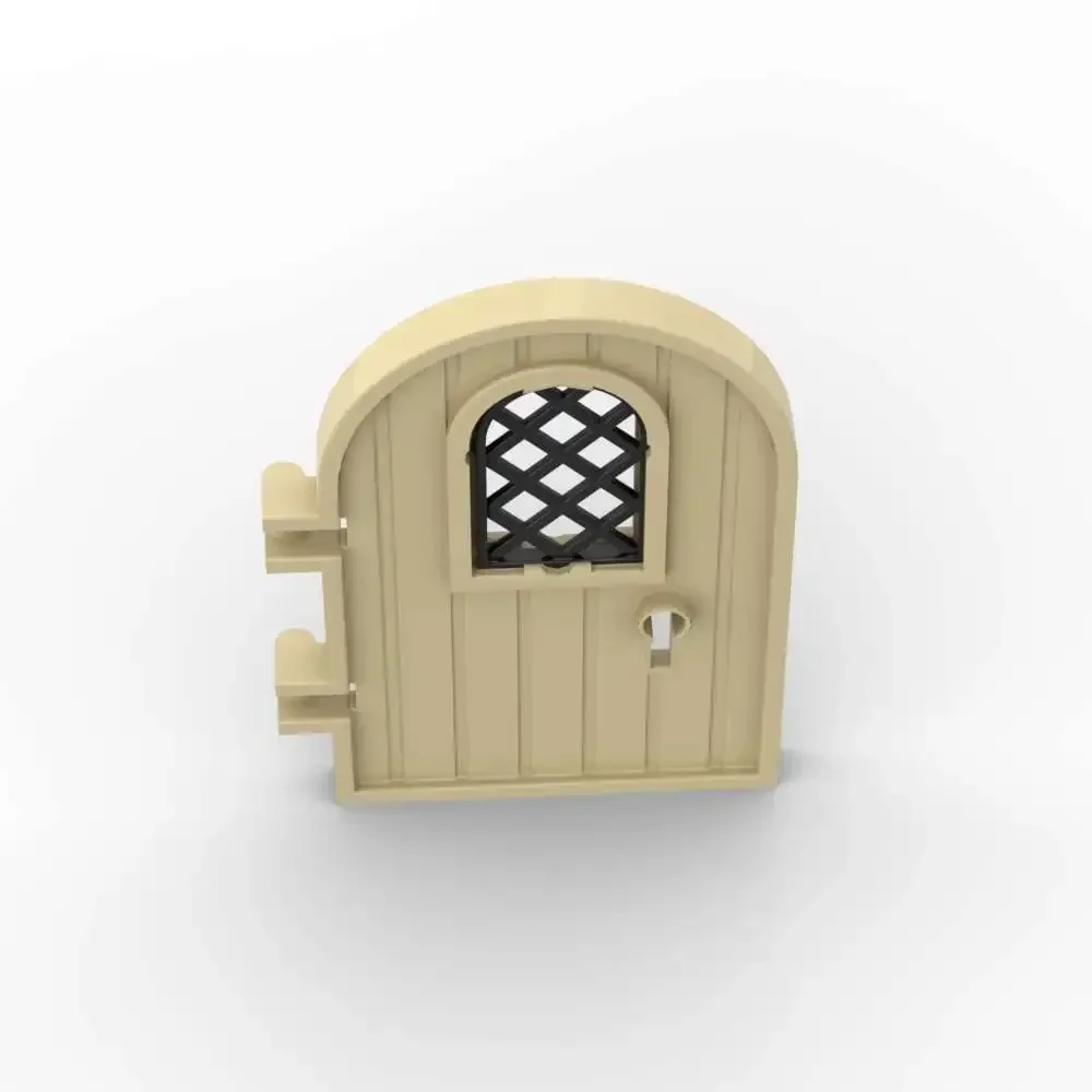 MOC 1PCS Part Bricks 64390 30046 4x6 Round Top Door Building Blocks With Window Lock Hole Puzzle Particle Toy Gifts Dropshipping