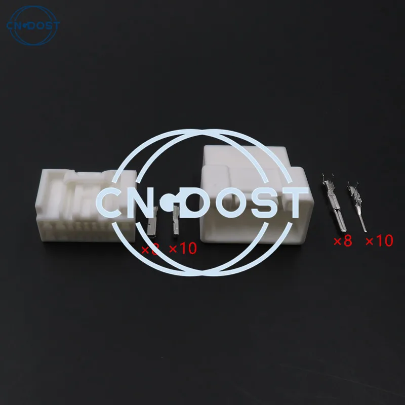 

1 комплект, 18-контактный разъем переменного тока в сборе, автомобильный разъем жгута проводов, автоматический пластиковый корпус, вилка