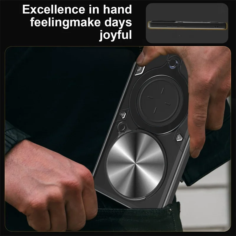 ل Realme 14 Pro Plus 5G حافظة منزلق عدسة الكاميرا درع الحالات ل Realmi Realme Realme14 Pro + Plus غطاء حامل حلقة مغناطيسي