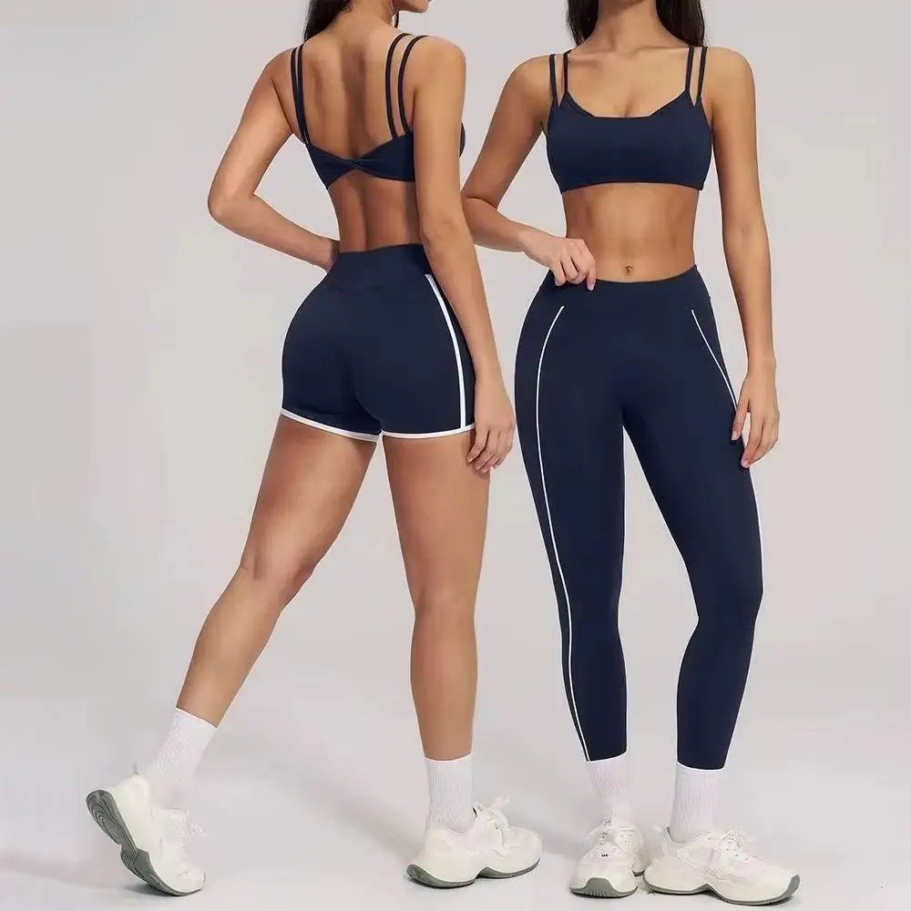 Summer Yoga Set Women Outfits 2PCS Sport Suit Gymwear Workout Clothes Gym Crop Top High Waist Legging Fitness Bra Set Sports Set
