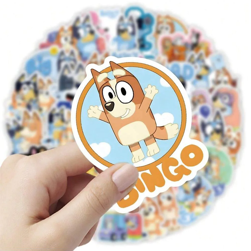 55 個ブルーイファミリーアニメーション漫画ステッカー装飾スーツケーススクラップブッキング電話ラップトップ文具おもちゃギフト