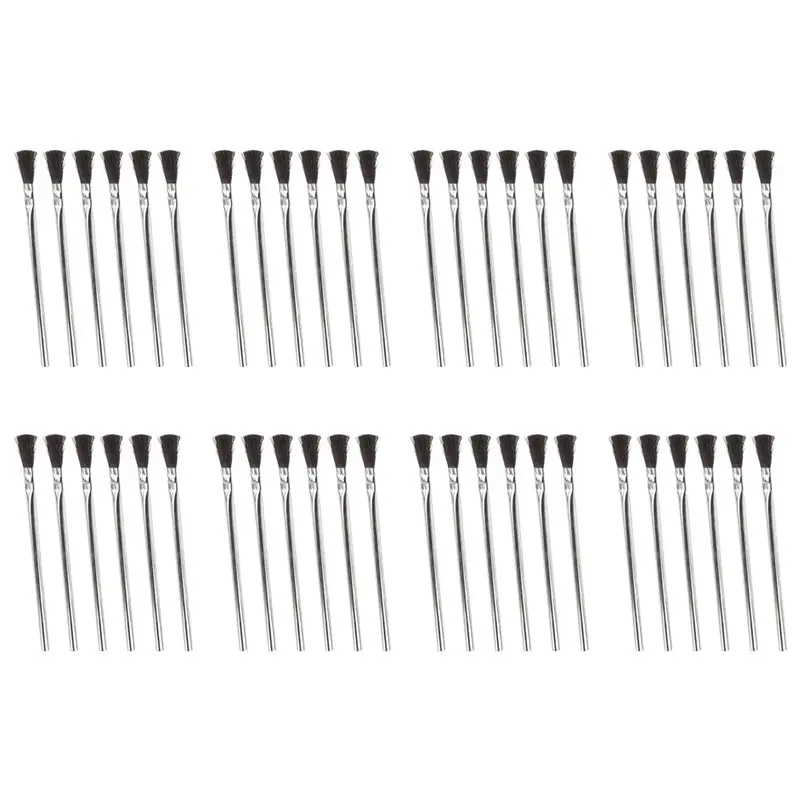 

EYFL-Acid Brushes - 3/8 Inch Horsehair Acid Flux Brushes, Disposable Glue Brushes For Woodworking, Epoxy Brushes 48 Count