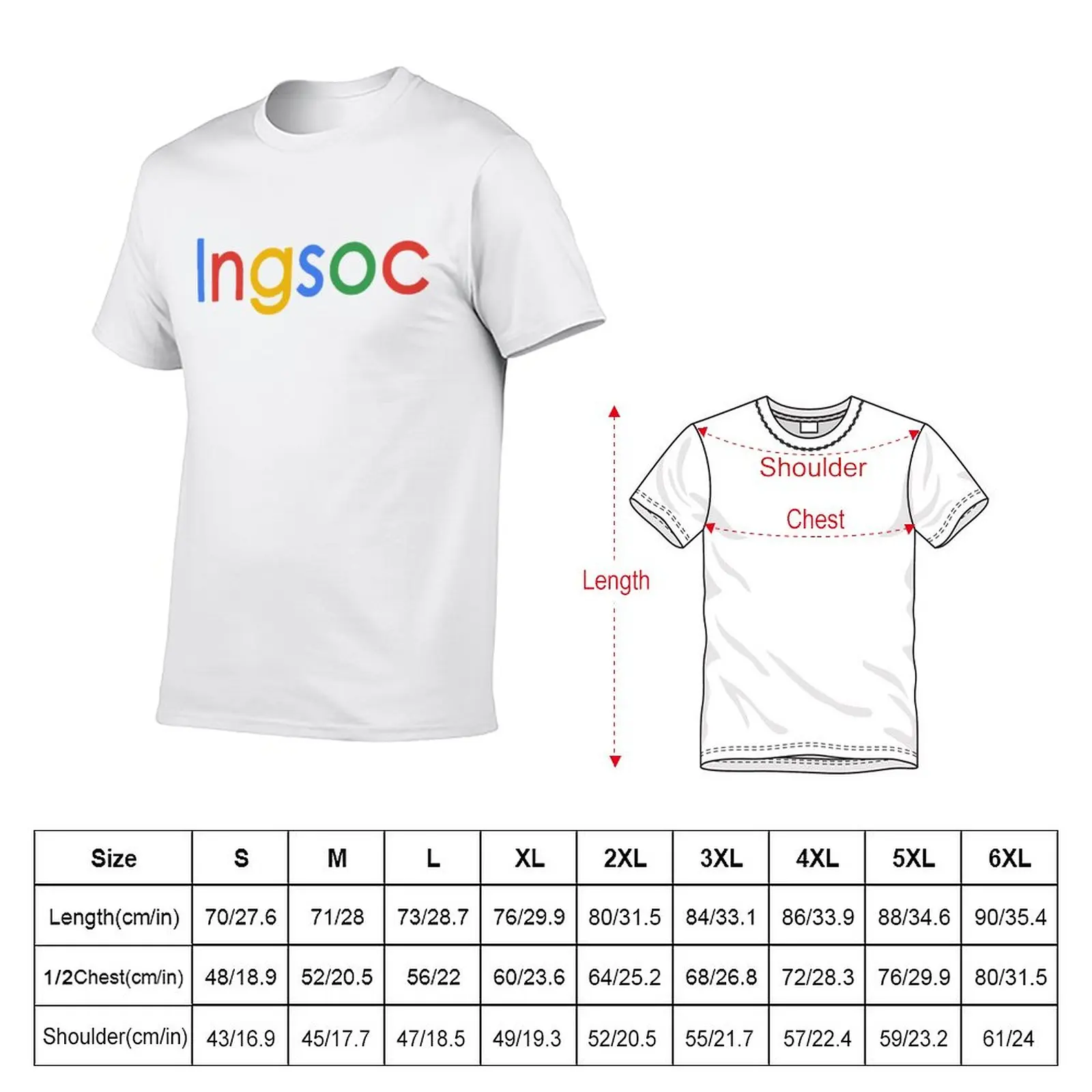 INGSOC. 1984 Orwell T-Shirt kawaii clothes aesthetic clothes funnys mens plain t shirts