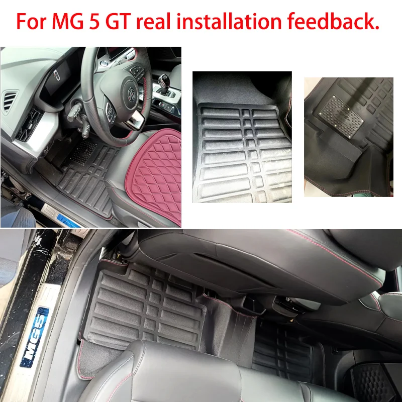 LHD For MG 5 GT 2021 2022 2023 2024 MG5 Sedan Car Floor Mat Leather Panel Liner Carpet Custom Foot Part Interior Car Accessories