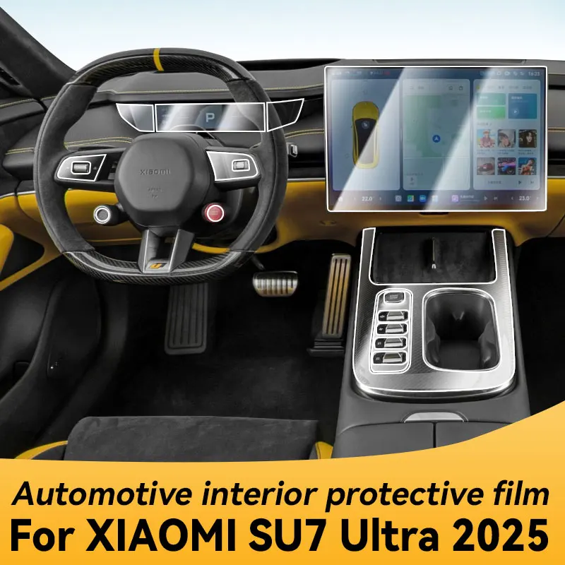 ل XIAOMI SU7 Ultra 2025 لوحة الملاحة السيارات الداخلية شاشة بولي TPU طبقة رقيقة واقية غطاء المضادة للخدش ملصق