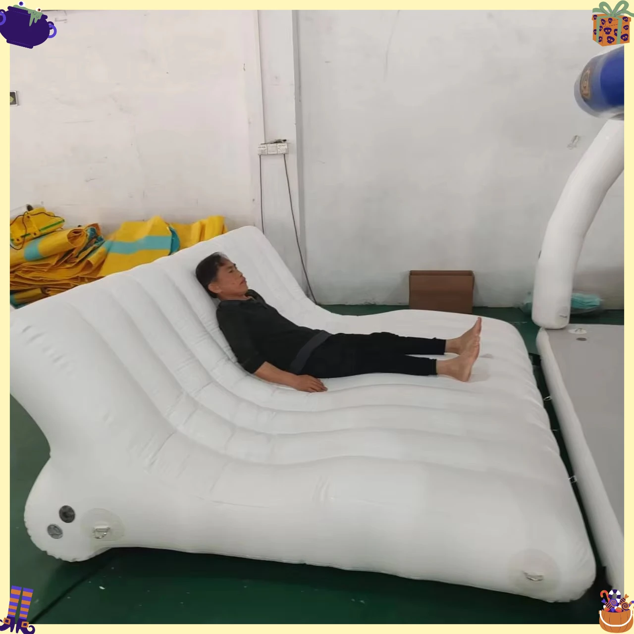PVC Airtight Inflatable Floating Sofa Bed Large Water Lounge Platform For Outdoor Sunbathing view 5