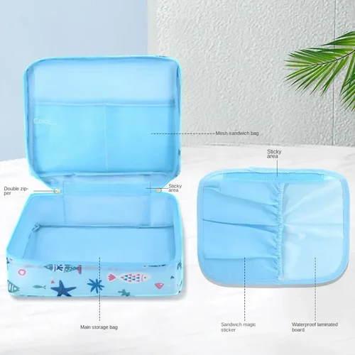 Imagen 2 del producto Bolsa de cosméticos de viaje grande para mujer, bolsa impermeable, organizador de maquillaje, Kit de aseo femenino, estuche de maquillaje, bolsa de almacenamiento, caja para mujer