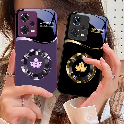 Gradient Big Butterfly For Xiaomi 14 Ultra 13 Lite Redmi Note 13 11 Pro 12 Plus Poco X6 3 Pro F4 6 GT Tempered Glass Phone Case