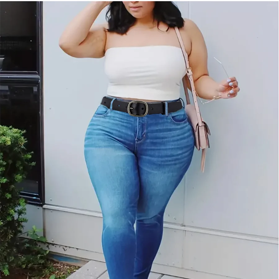 New high-end retro versatile casual needle buckle belt for women's simple matte youth jeans with business trend image 2