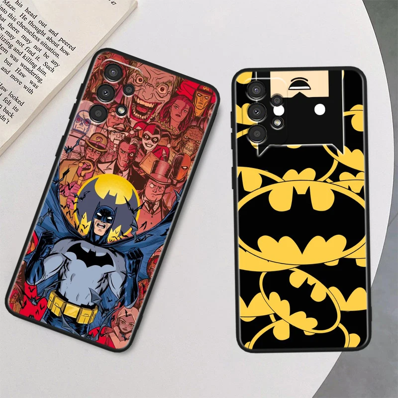 Superman Batman For Samsung A73 A72 A54 A53 A52S A34 A33 A32 A24 A23 A22 A14 A13 A03S A02S Black Soft Phone Case