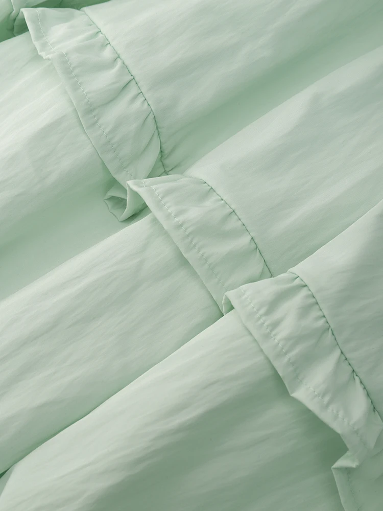 レディースサマーサンプロテクションバッドスカート - ハイウエストのゆったりとしたミディ丈スカート、お腹を隠す