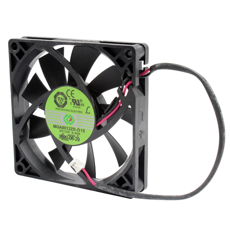 MGA8012ZR-O15 8cm 80mm fã 80x80x15mm dc12v 0.35a 2 linhas 43.61cfm 39.7dba 4000rpm ventilador de refrigeração de alta velocidade para a fonte de alimentação