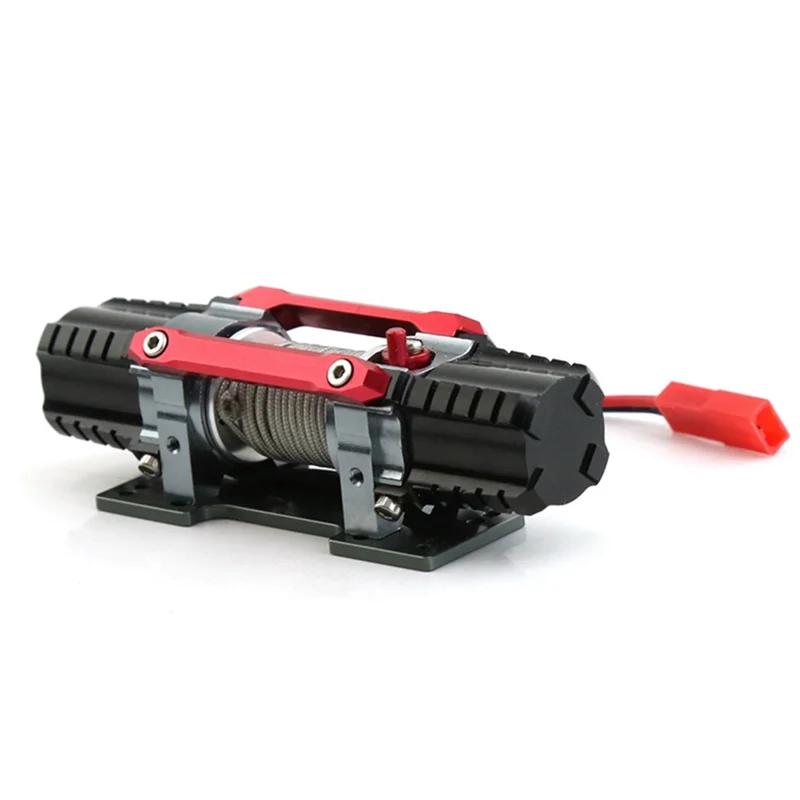 Excelente guincho simulado de metal com motor duplo para carro crawler 1/8 1/10 rc axial scx10 traxxas trx4 rc4wd d90 km2 peças de atualização