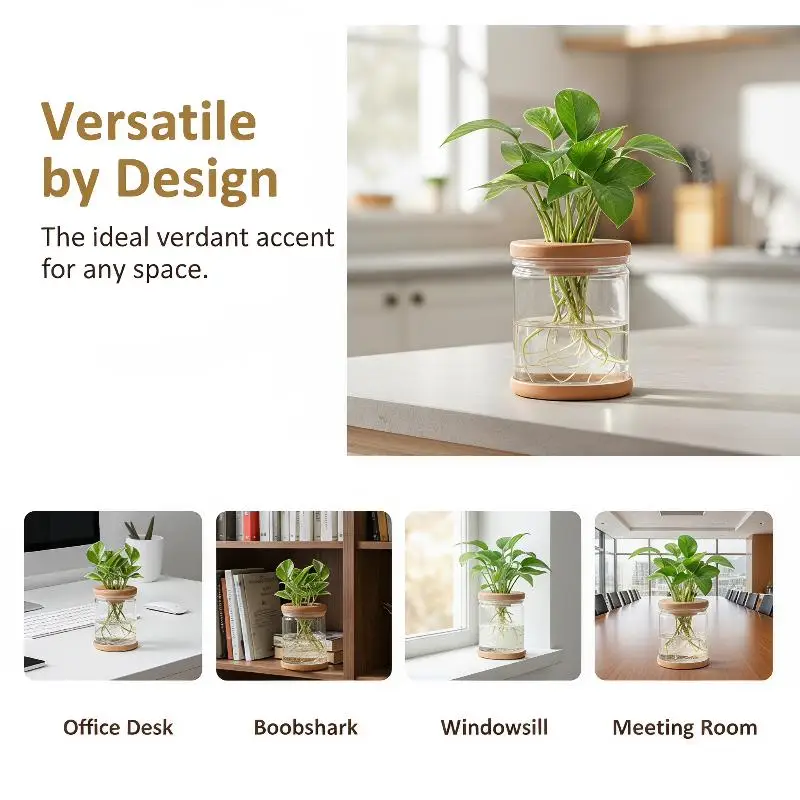 Hydroponic Plant Propagation Pot Automatic Water Absorption Nordic Plastic Vase for Home Garden Small Plant Growing