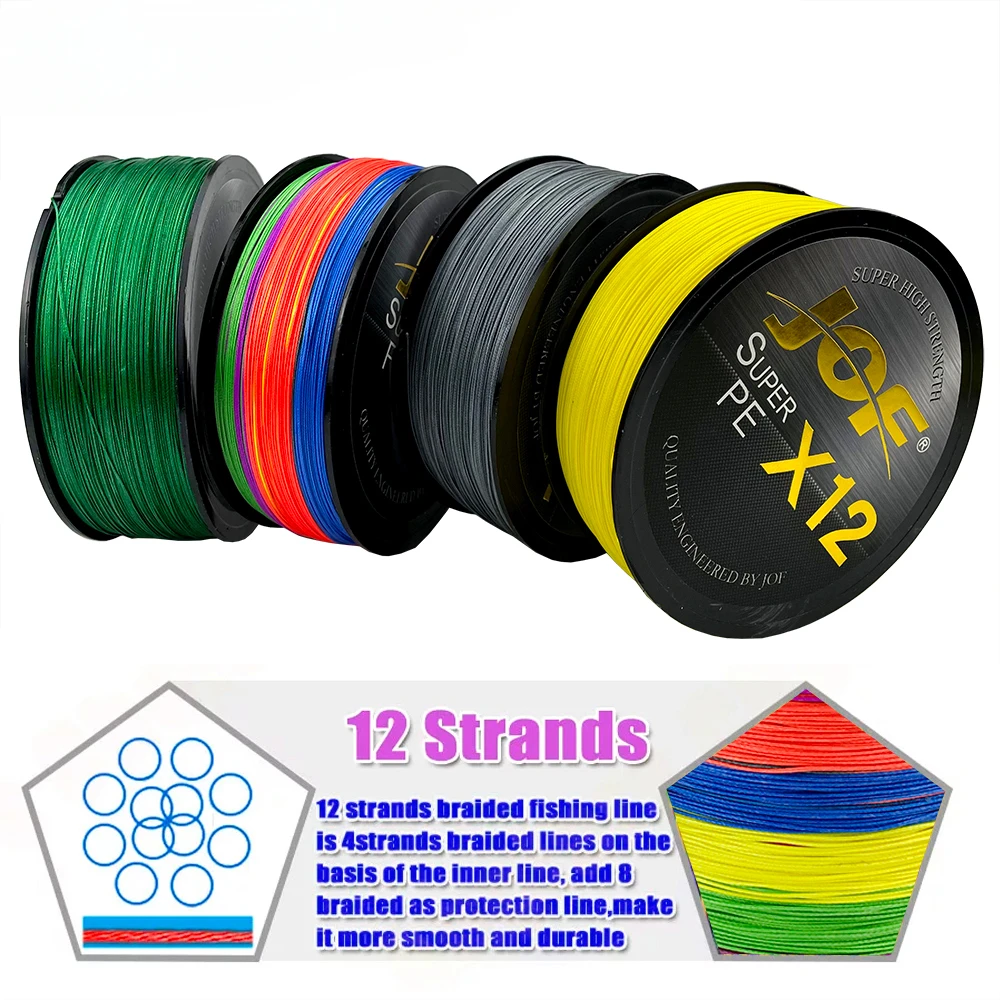 JOF X12 Línea Trenzada PE 12 Hebras - Multifilamento agua salada - imagen 5