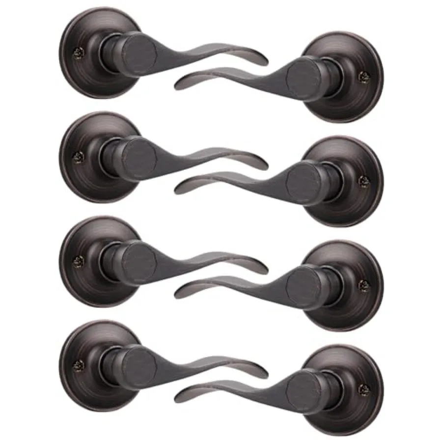 

Dummy Door Lever Wave Style Leverset Right and Left Handed Finish French Door Handles