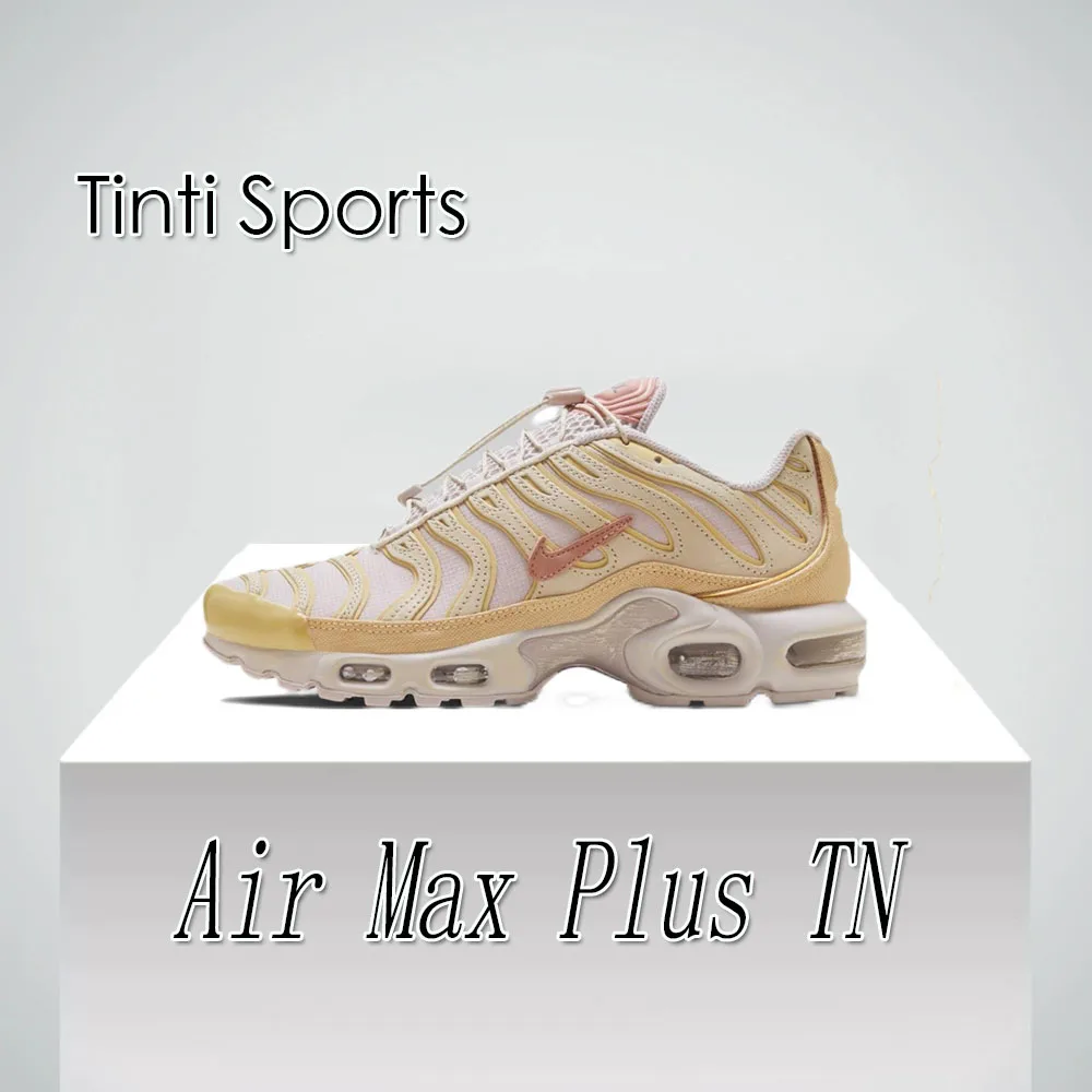 Nike-Baskets Air Max Plus TN pour femmes, chaussures décontractées, confortables, légères, à porter, couleur chair et blanc, nouvelle collection