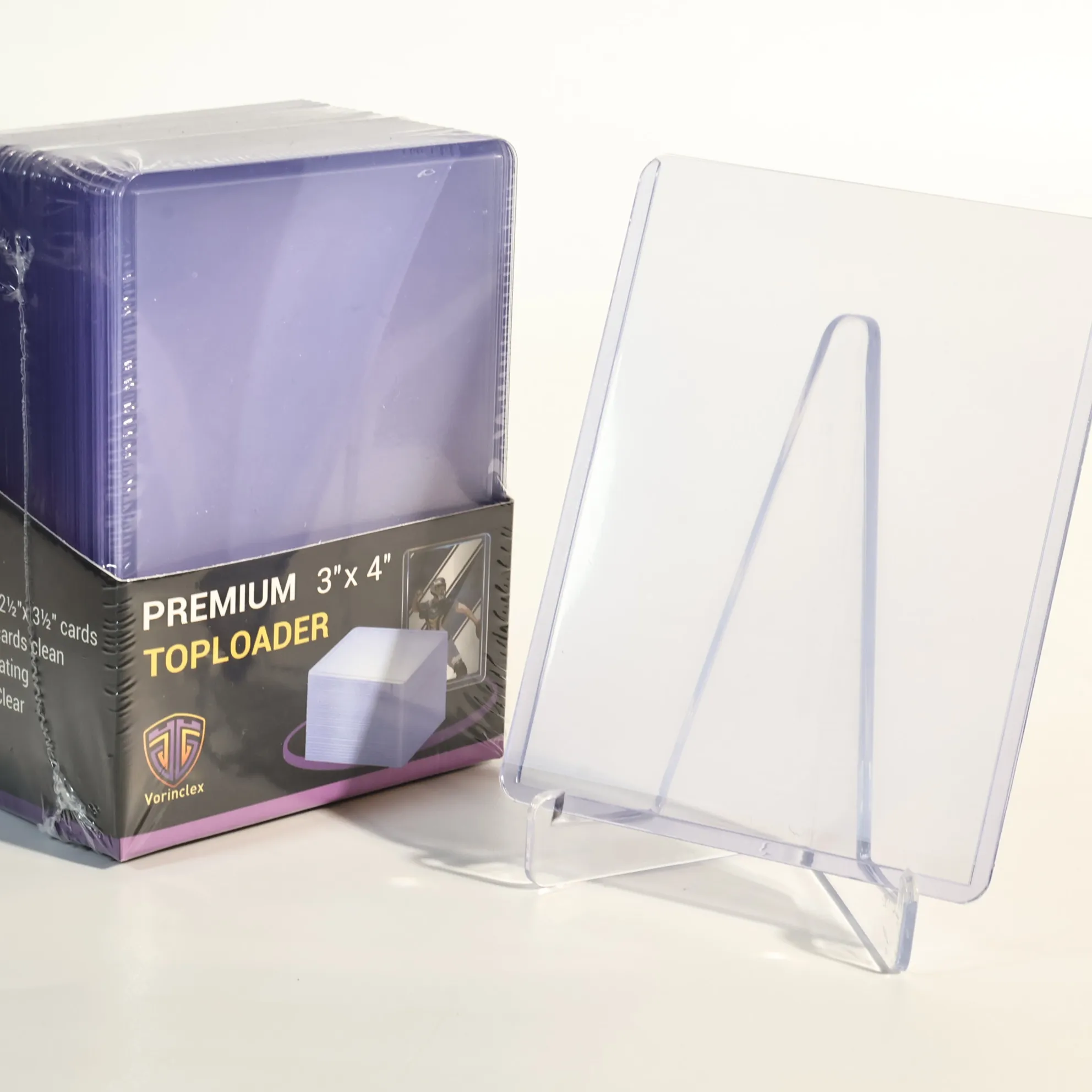 25 Pack 35pt Standard Premium Toploader Card Protectors for Sports Football and Game Cards with High-Quality Protective Film