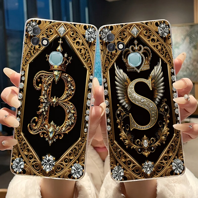 Cover For Infinix Smart 5 Pro Hot 10i X659B X658E X658B Fashion Retro Letter Couple Phone Case Transparent Soft Silicone Casing