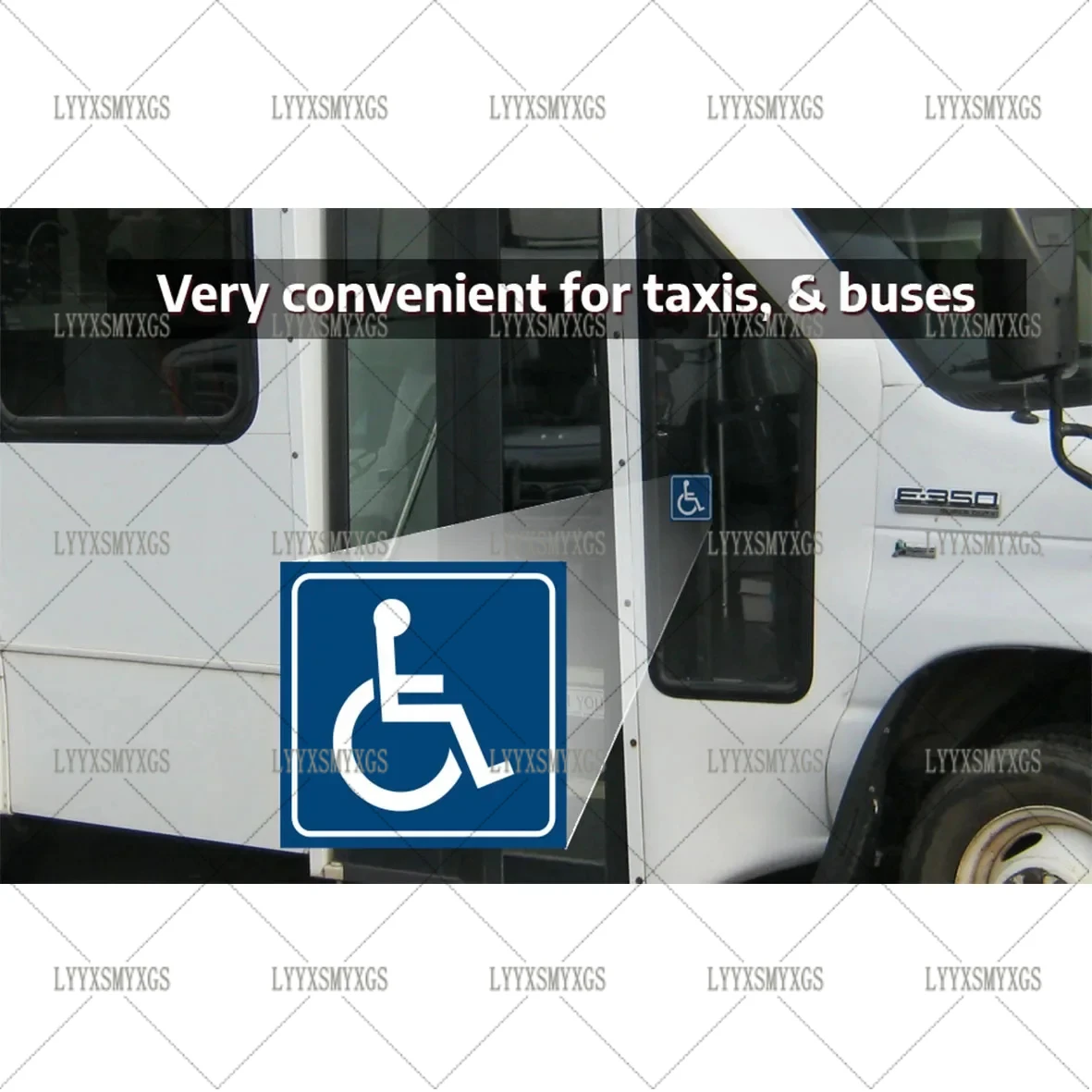 

Self-Adhesive Custom Disabled Wheelchair blue badge Car Stickers Waterproof Sunscreen Vinyl Decal PVC Wholesale Car Decoration