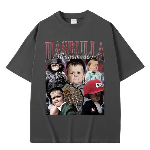 Imagen 2 del producto Camiseta gráfica Vintage King Hasbulla Magomedov para hombre y mujer, camiseta informal de gran tamaño con cuello redondo, camisetas divertidas de regalo para seguidores de verano para hombre
