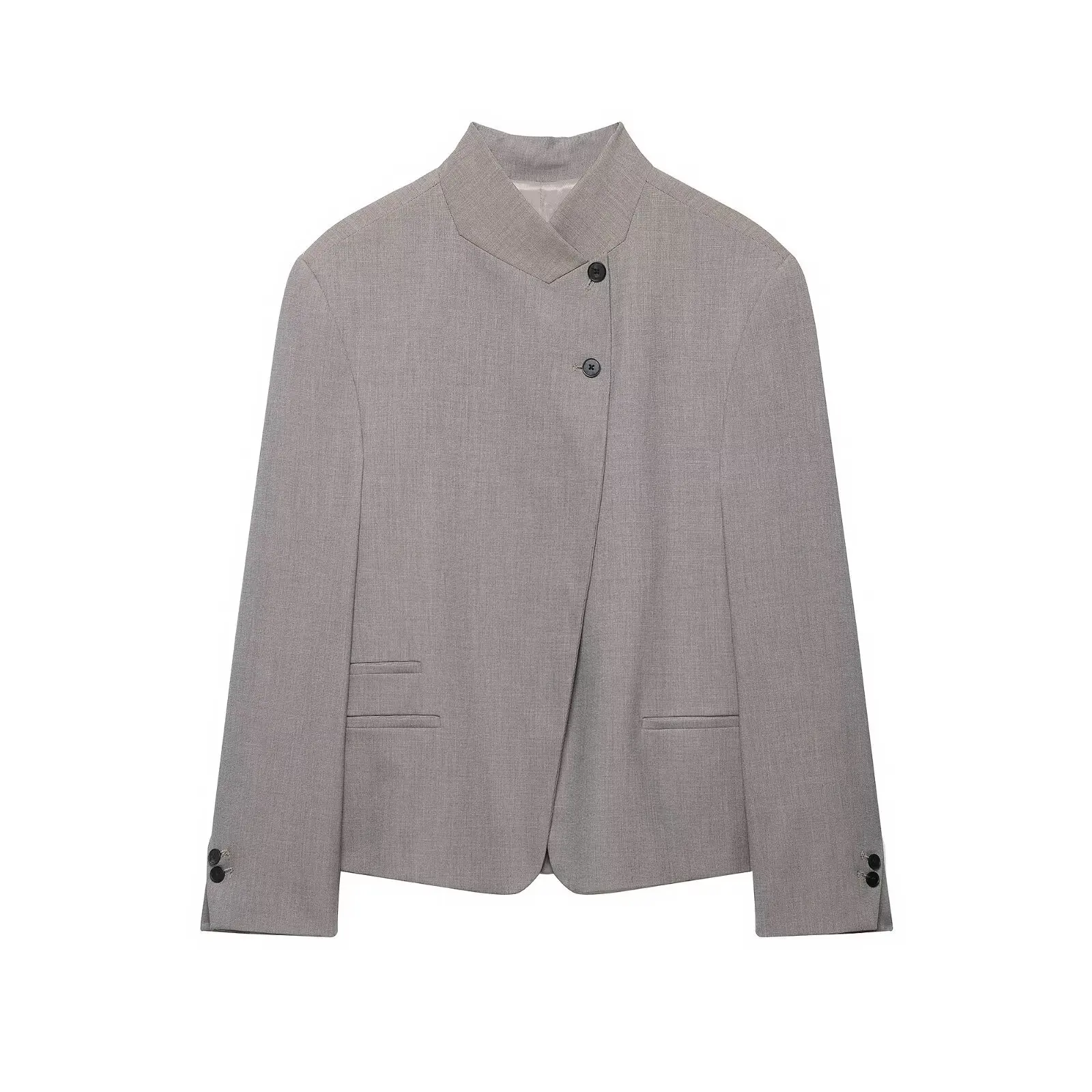 Women's Fashion Casual High Collar Blazer   SQI6