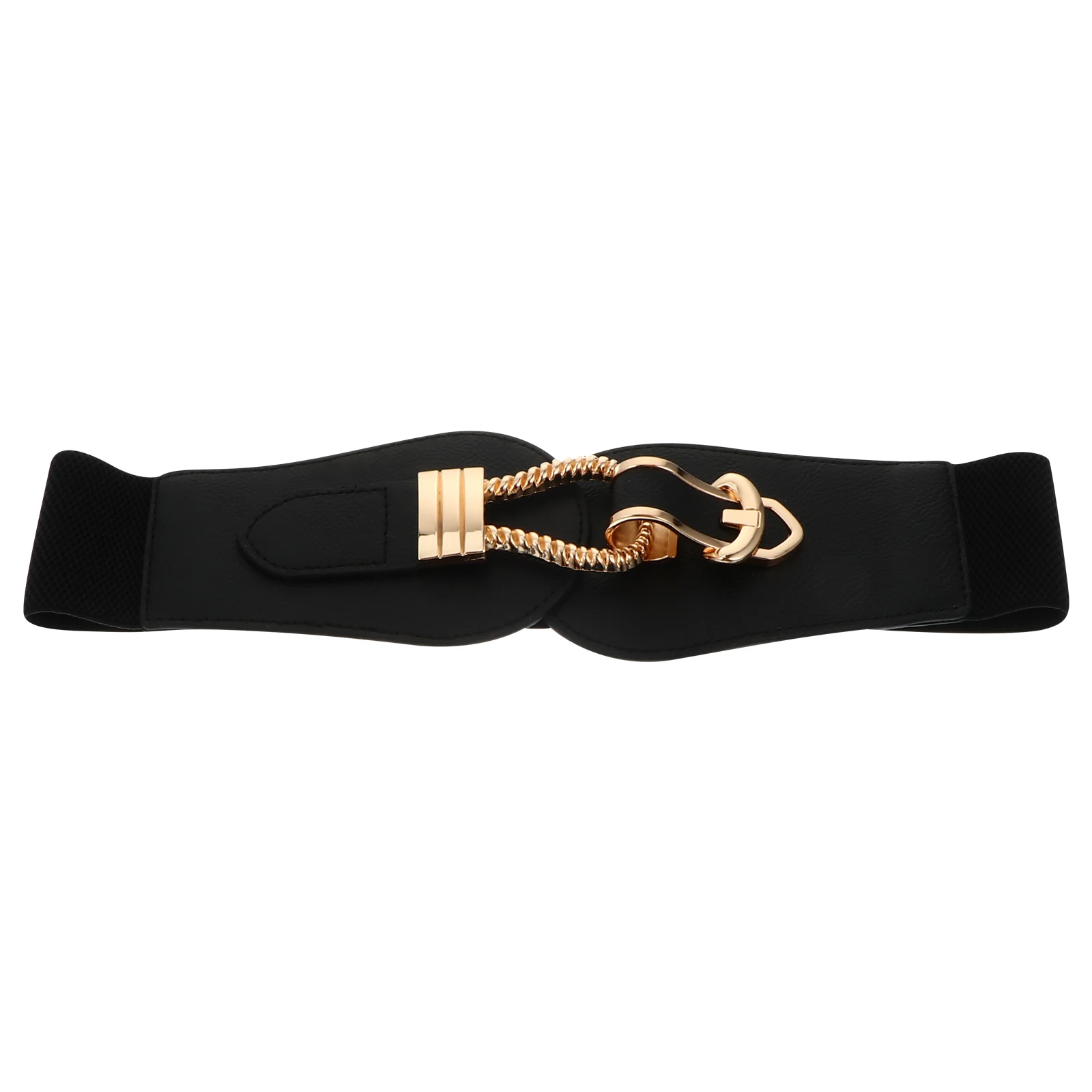 

Wide Dress Elegant Waist Lady Elastic Fashion Accessory Premium Wide Dress Belt Metal Durable Alloy Buckle