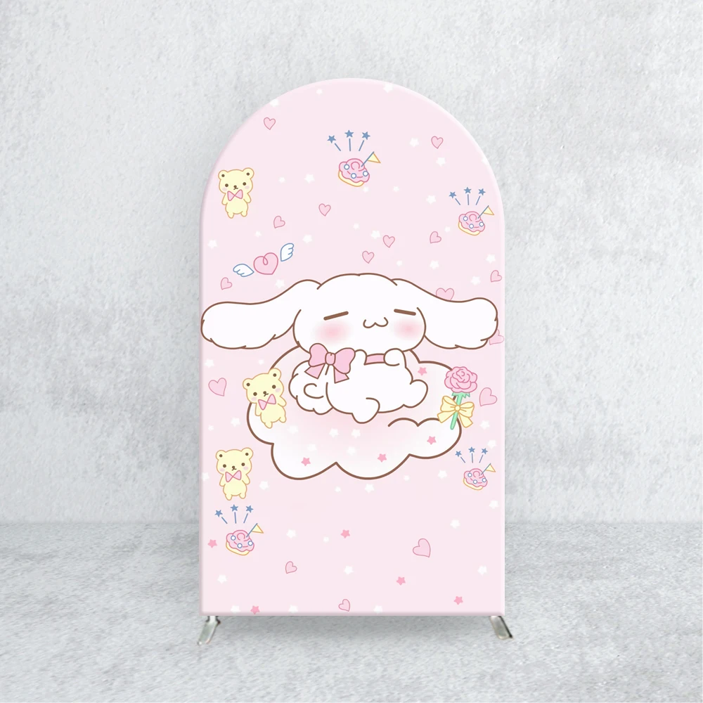 Sanrio My Melody Arch Backdrop Cinnamoroll Elastic Fabric for Girl Birthday Party Baby Shower Cute Photo Background Decoration - Image 3