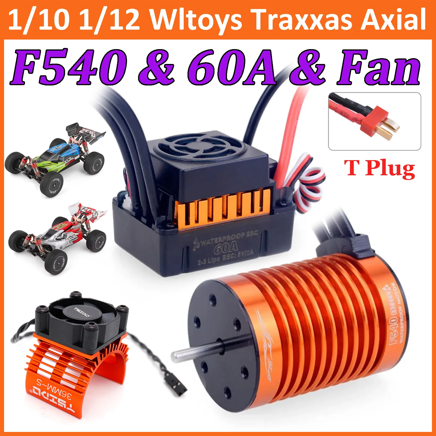 Esc Waterproof 60A - Waterproof F540 3300KV 4370KV Brushless Motor