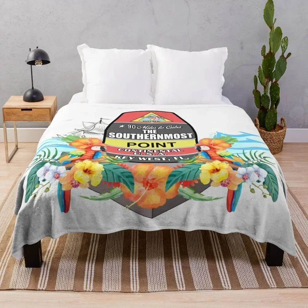 Southernmost Point Key West Throw Blanket Tourist cosplay anime Blankets For Sofas Blankets