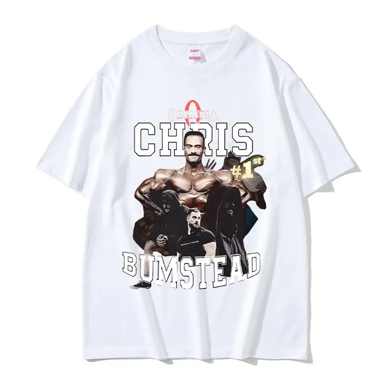 Olympia Chris Bumstead Pump Cover Funny Meme Graphic T-shirt Men Fitness Gym Oversized T Shirts Men's Women Casual Cotton Tshirt