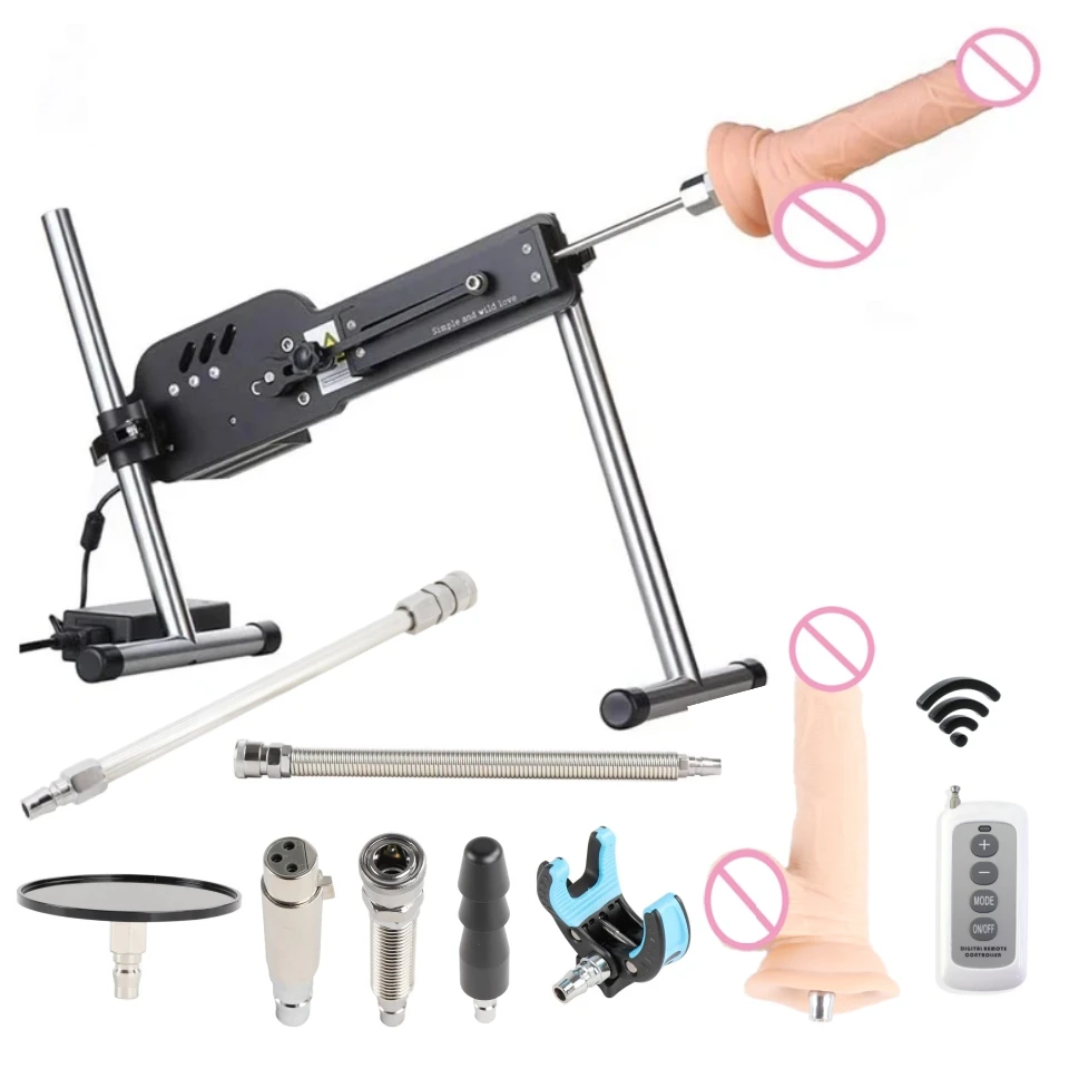 Dildos - Automatic Masturbation Sex Machine Wireless Control Love Machine with Dildo Vac-u-Lock Accessories FREDORCH Sex Machin