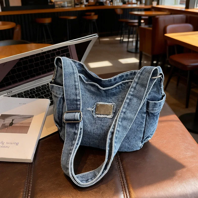 

2025 New Denim Hobo Bag for Women, Casual Crossbody Shoulder Purse, Vintage Style Slouchy Bag, Minimalist & Versatile​