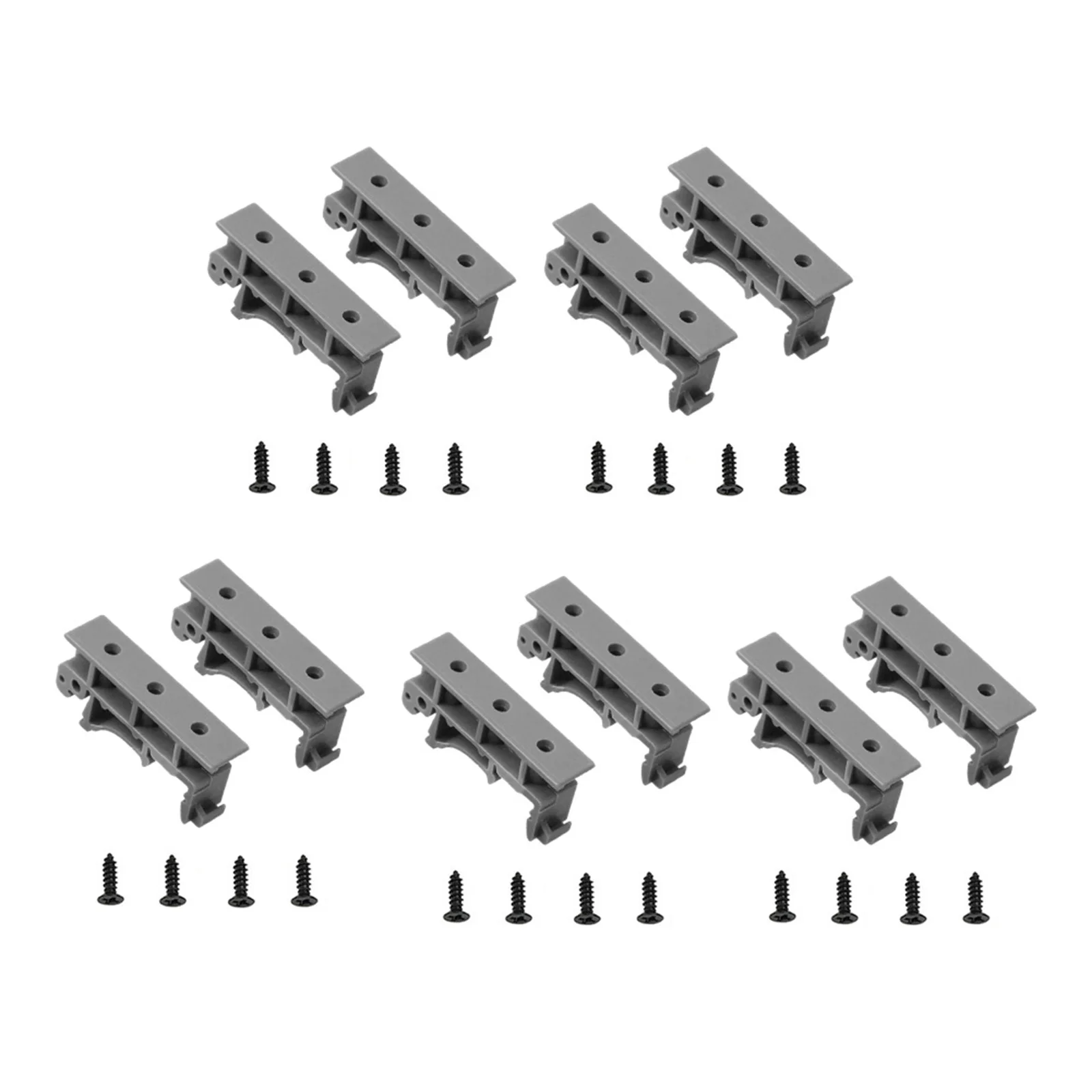 Practical PCB Mounting Bracket Rail Mount Adapter 5 Sets Din Rail Mounting PCB Mount Clips Circuit Board Bracket