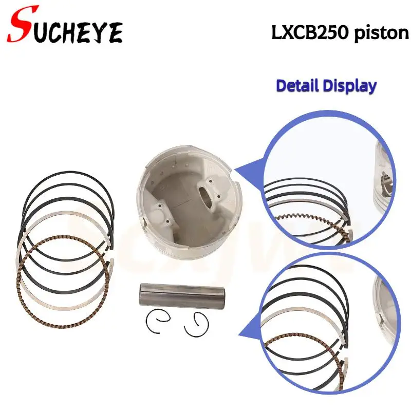 

Аксессуары для мотоциклов CB250, комплект поршней с водяным охлаждением, поршневая втулка 70 мм, подходит для внедорожников, квадроциклов