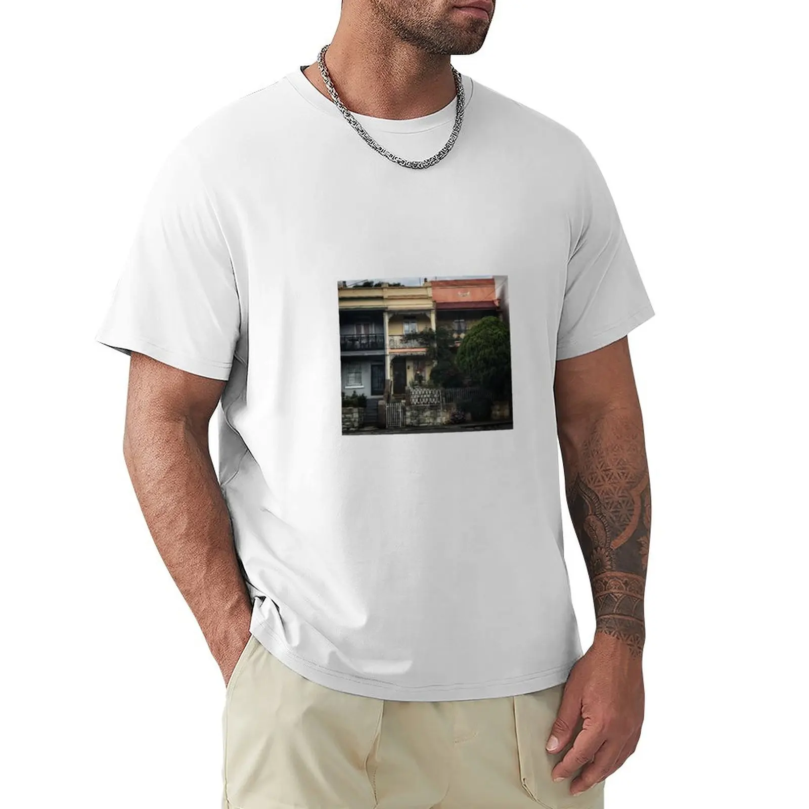 Glebe T-Shirt Jongens Wit Vintage Zomerkleding Esthetische Kleding Mannen T-Shirt