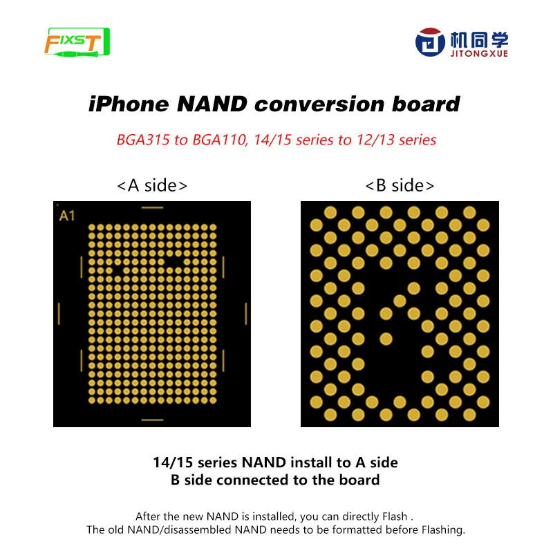 JTX 12 13MAX 14 Pro 15 Series NAND conversion board BGA315 to BGA110 Moble Phone Chip Repair Tool