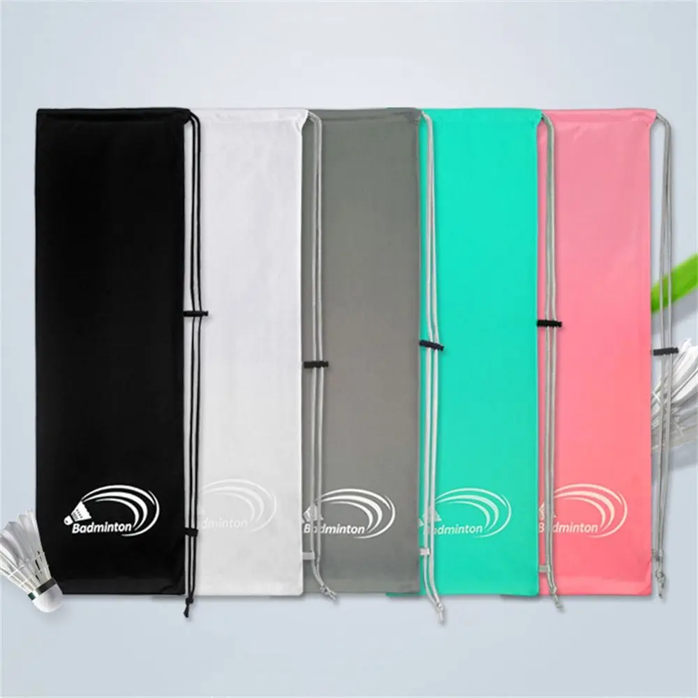 

Drawstring Pocket Badminton Racket Cover Bag Large Capacity Single Shoulder Badminton Storage Bag 23cmx72cm Thick