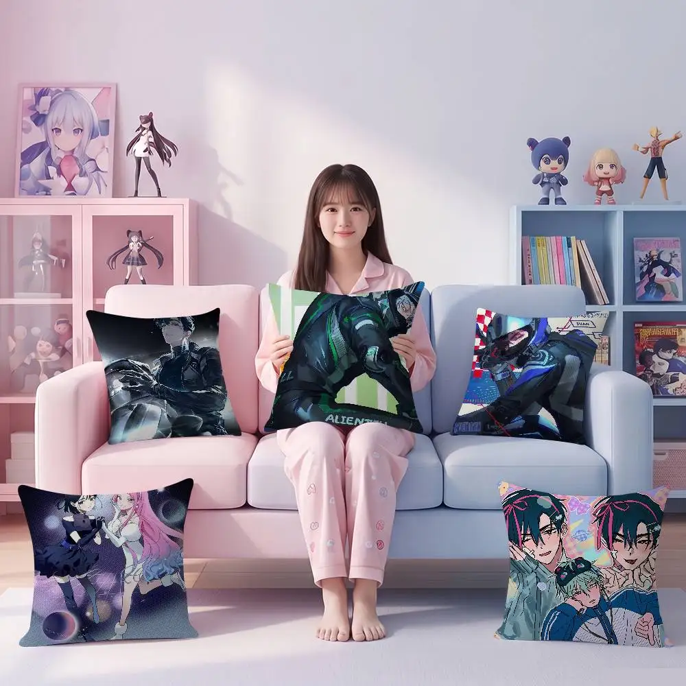 Cute A-Alien Stage Anime Pillow Dust Cover Bedroom Kids Party Decoration Pillowcase Birthday Children Gift