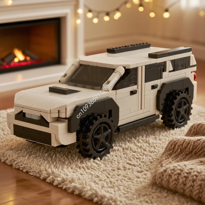 380ピース-moc-トヨタ-4ランナー-車-モデル-組み立てブロック-建築模型-クリスマスギフト-diy-おもちゃ-教育的-創造的なアイデア