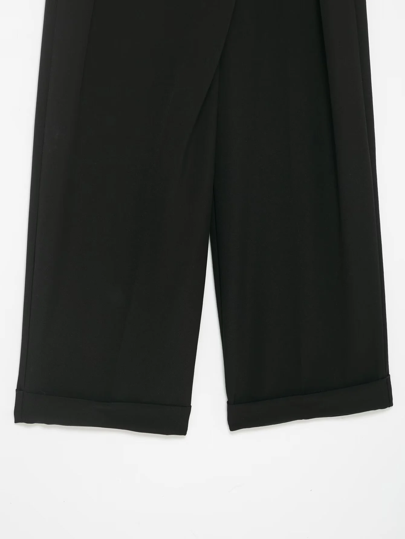 2025 شتاء جديد المرأة غير المتكافئة عالية الخصر عادية عصرية متعددة الاستخدامات أنيقة فضفاضة مستقيم الساق السراويل