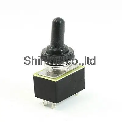 AC 220V 3A 110V 6A ON/OFF 2 Positions DPST 4 Pin Toggle Switch w Waterproof Boot