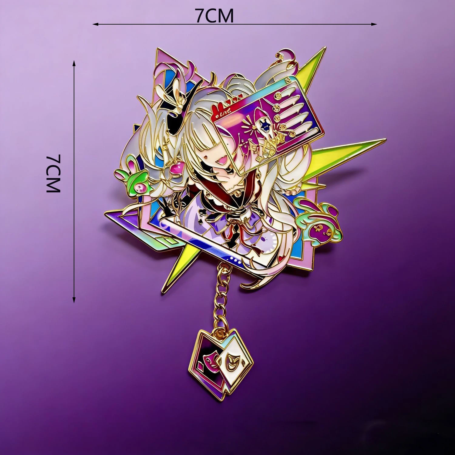 Honkai: Star Rail Hanser Silver Wolf LV.999 Ashveil Phainon Cosplay-Anstecker, Spielheld Khaslana, sechseckige Broschen, Anime-Deko – Detail 11